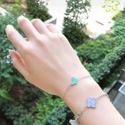 [Vicky]BUTTERFLY TURQUOISE BUTTERFLY BRACELET SILVER