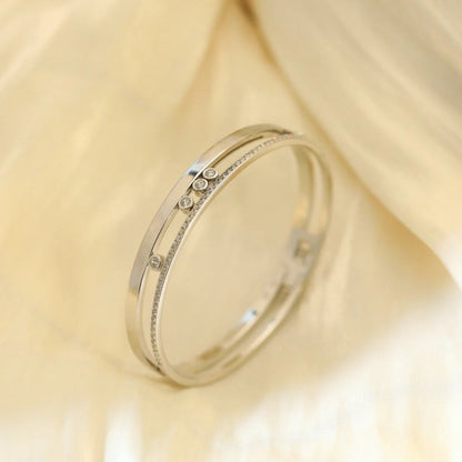 [Vicky]Move Romane Diamond Bangle Bracelet