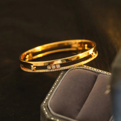 [Vicky]Move Romane Diamond Bangle Bracelet