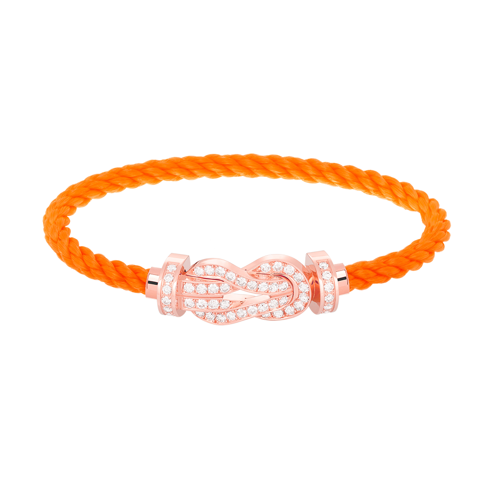 [Royal&Vicky]CHANCE LARGE 8 FIGURE BUCKLE FULL DIAMOND BRACELET ROSE GOLD