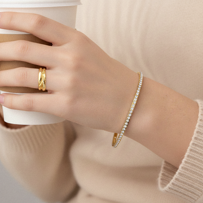 [Royal Vicky]Kalista Diamond Gold Bangle