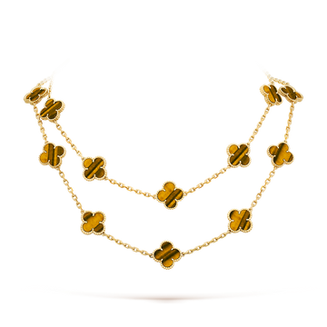 [Royal&Vicky]CLOVER 20 MOTIFS TIGER EYE ROSE GOLD