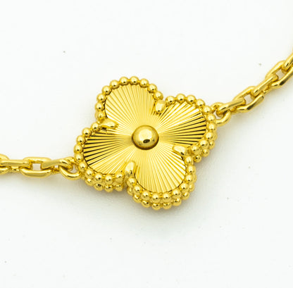 [Vicky]CLOVER BRACELET 5 MOTIFS GOLD DIAMOND