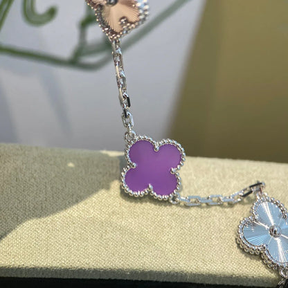 [Vicky] CLOVER 5 MOTIF VIOLET BRACELET COLLECTION