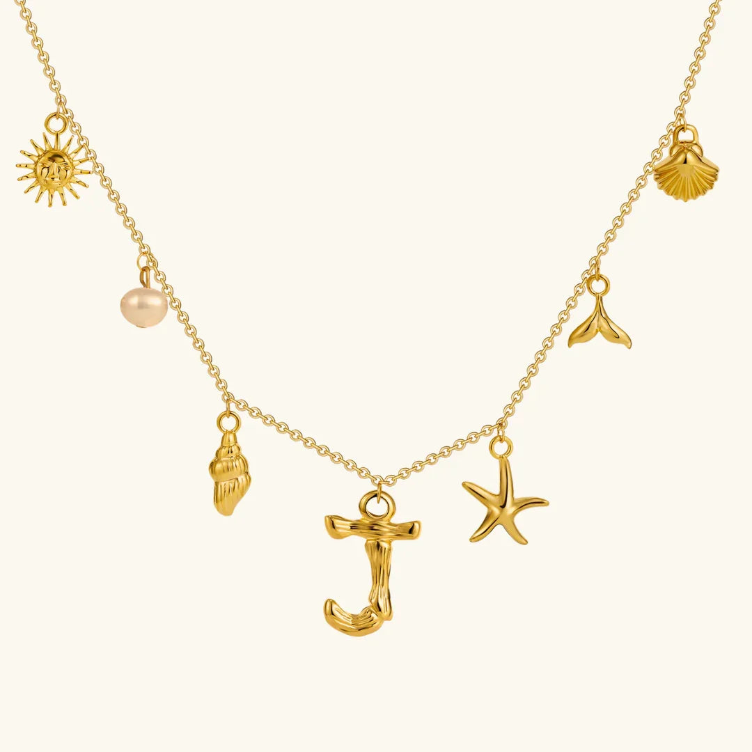 [Royal Vicky]Avaria Ocean Initial Necklace