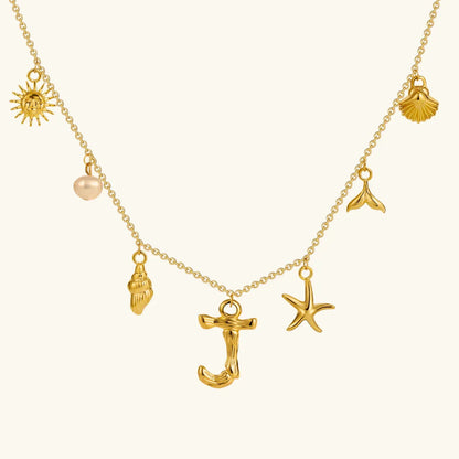 [Royal Vicky]Avaria Ocean Initial Necklace