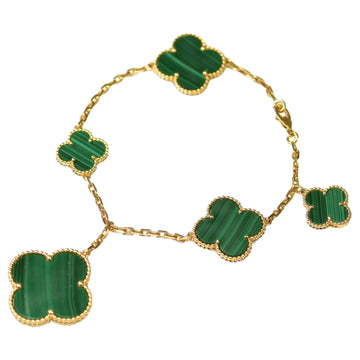 [Royal&Vicky]MAGIC CLOVER MALACHITE GOLD BRACELET 5 MOTIFS
