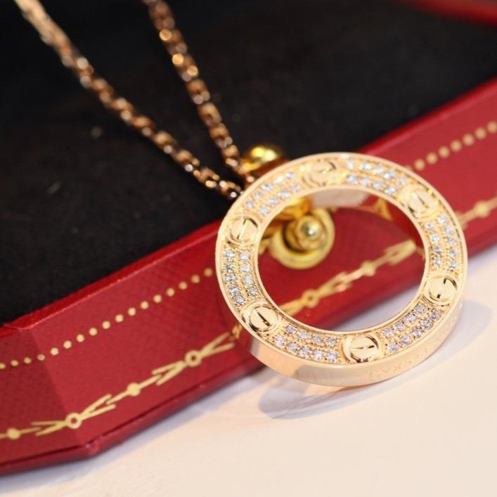 [Vicky]LOVE NECKLACE ADJUSTABLE ROSE GOLD