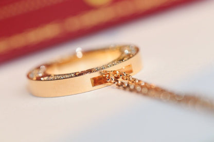 [Vicky]LOVE NECKLACE ADJUSTABLE ROSE GOLD