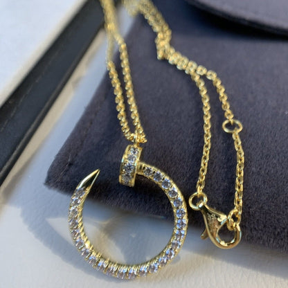 [Vicky]JUSTE NECKLACE GOLD DIAMONDS
