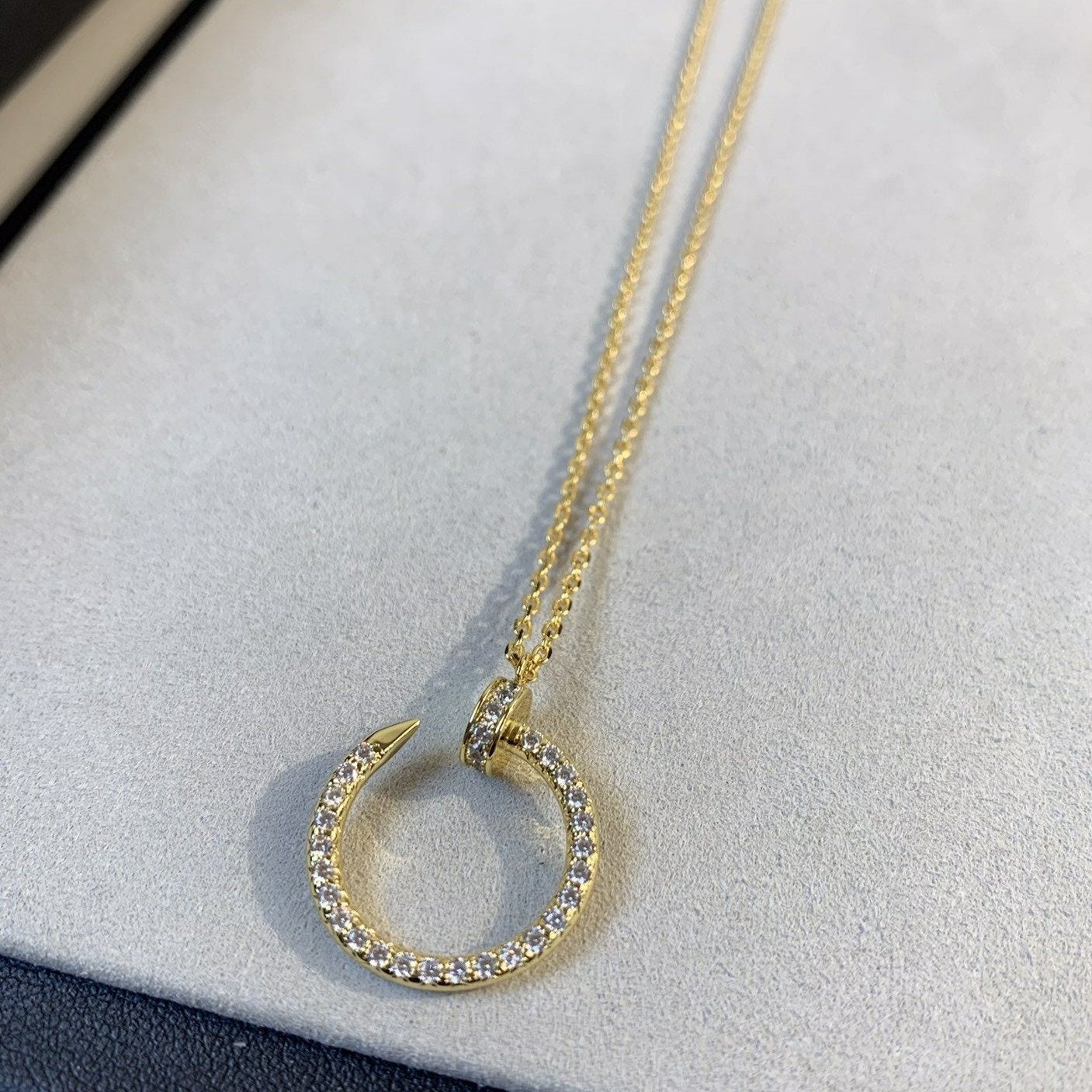 [Vicky]JUSTE NECKLACE GOLD DIAMONDS