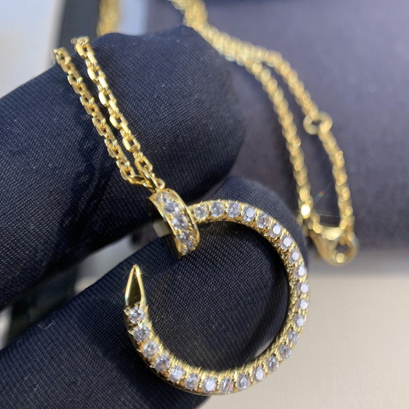 [Vicky]JUSTE NECKLACE GOLD DIAMONDS