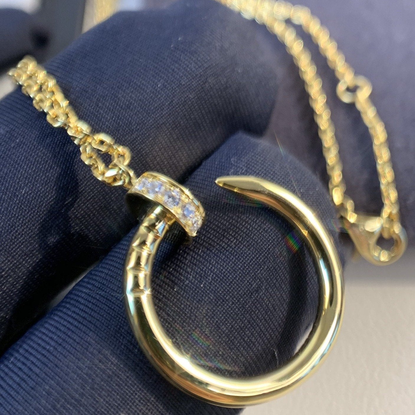 [Vicky]JUSTE NECKLACE GOLD DIAMONDS
