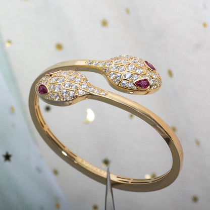 [Vicky]SERPENTI BRACELET PINK GOLD DIAMOND DOUBLE SNAKE