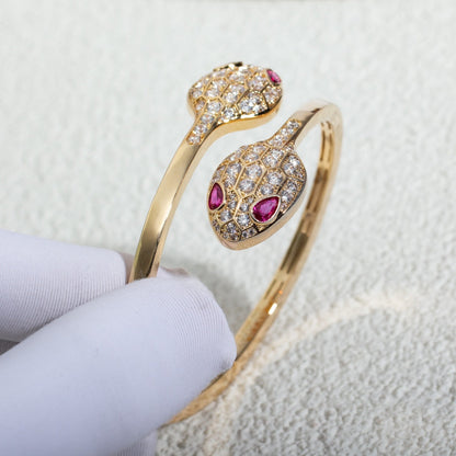 [Vicky]SERPENTI BRACELET PINK GOLD DIAMOND DOUBLE SNAKE