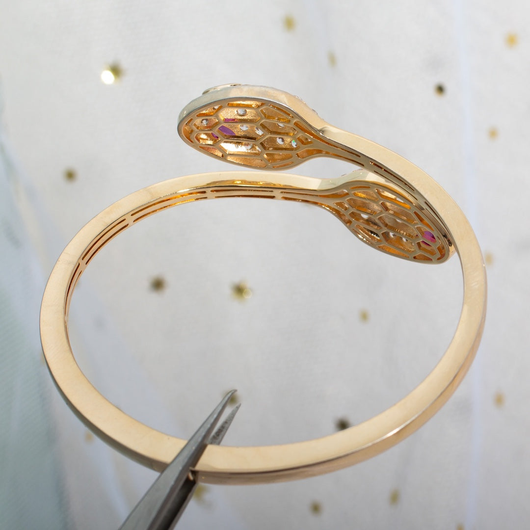[Vicky]SERPENTI BRACELET PINK GOLD DIAMOND DOUBLE SNAKE