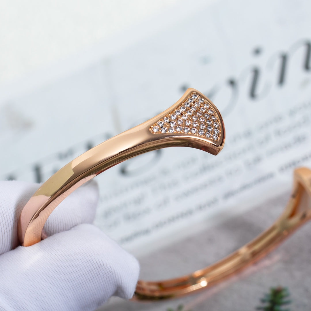 [Vicky]DREAM BRACELET OPEN PINK GOLD MOP DIAMOND