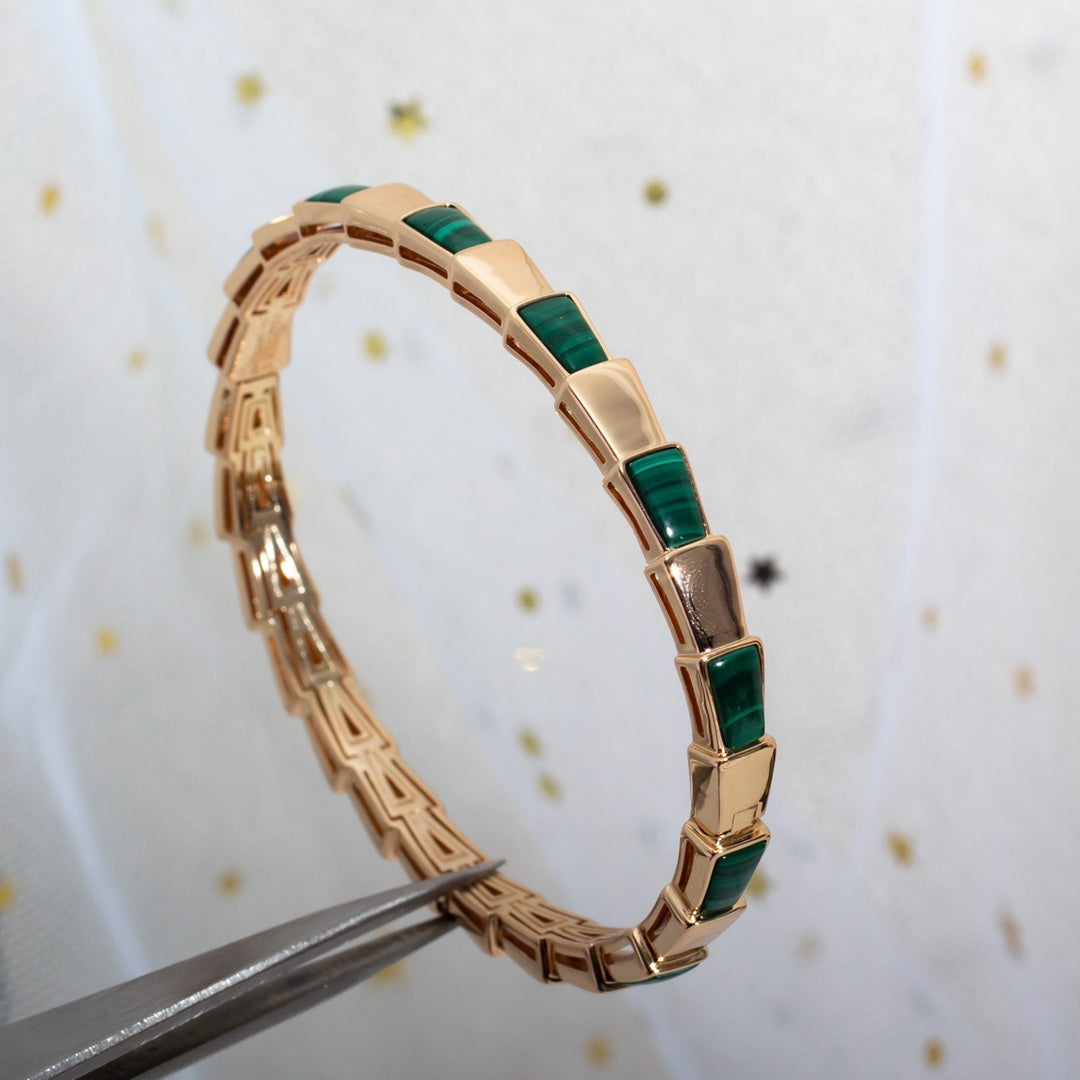 [Vicky]SERPENTI BRACELET PINK GOLD MALACHITE