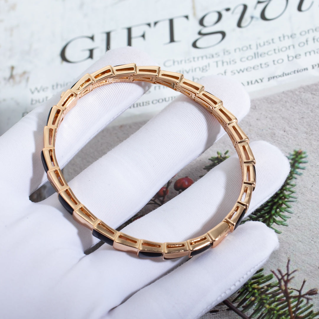 [Vicky]SERPENTI BRACELET PINK GOLD ONYX