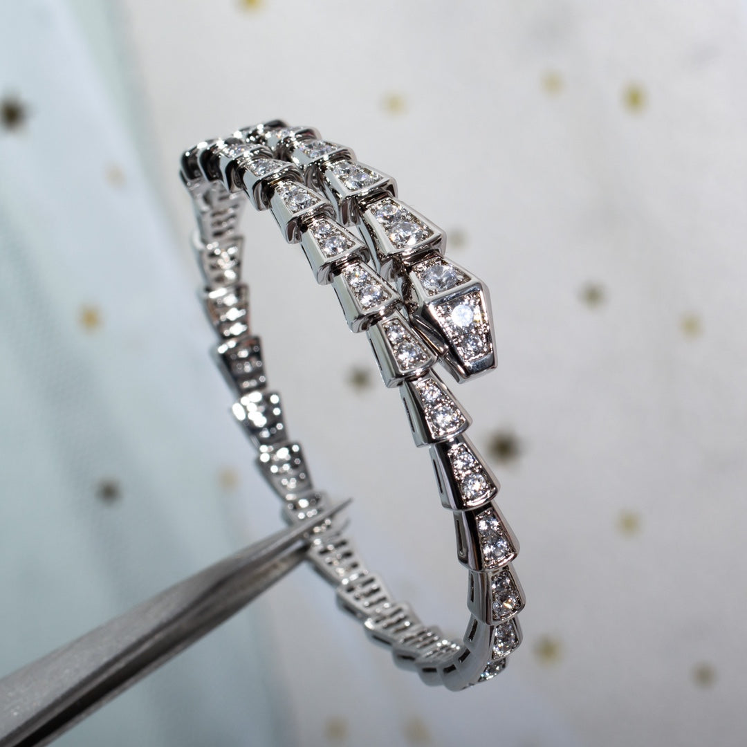 [Super]SERPENTI BRACELET 6MM SILVER DIAMOND