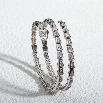 [Vicky]SERPENTI BRACELET SILVER DIAMOND DOUBLE ROW