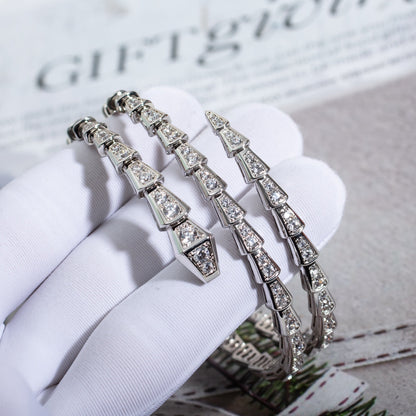 [Vicky]SERPENTI BRACELET SILVER DIAMOND DOUBLE ROW