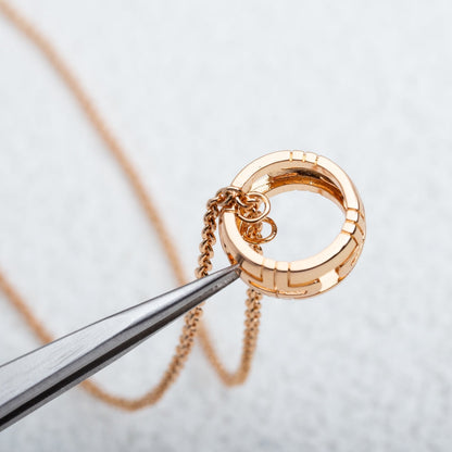 [Vicky]PARENTESI NECKLACE PINK GOLD