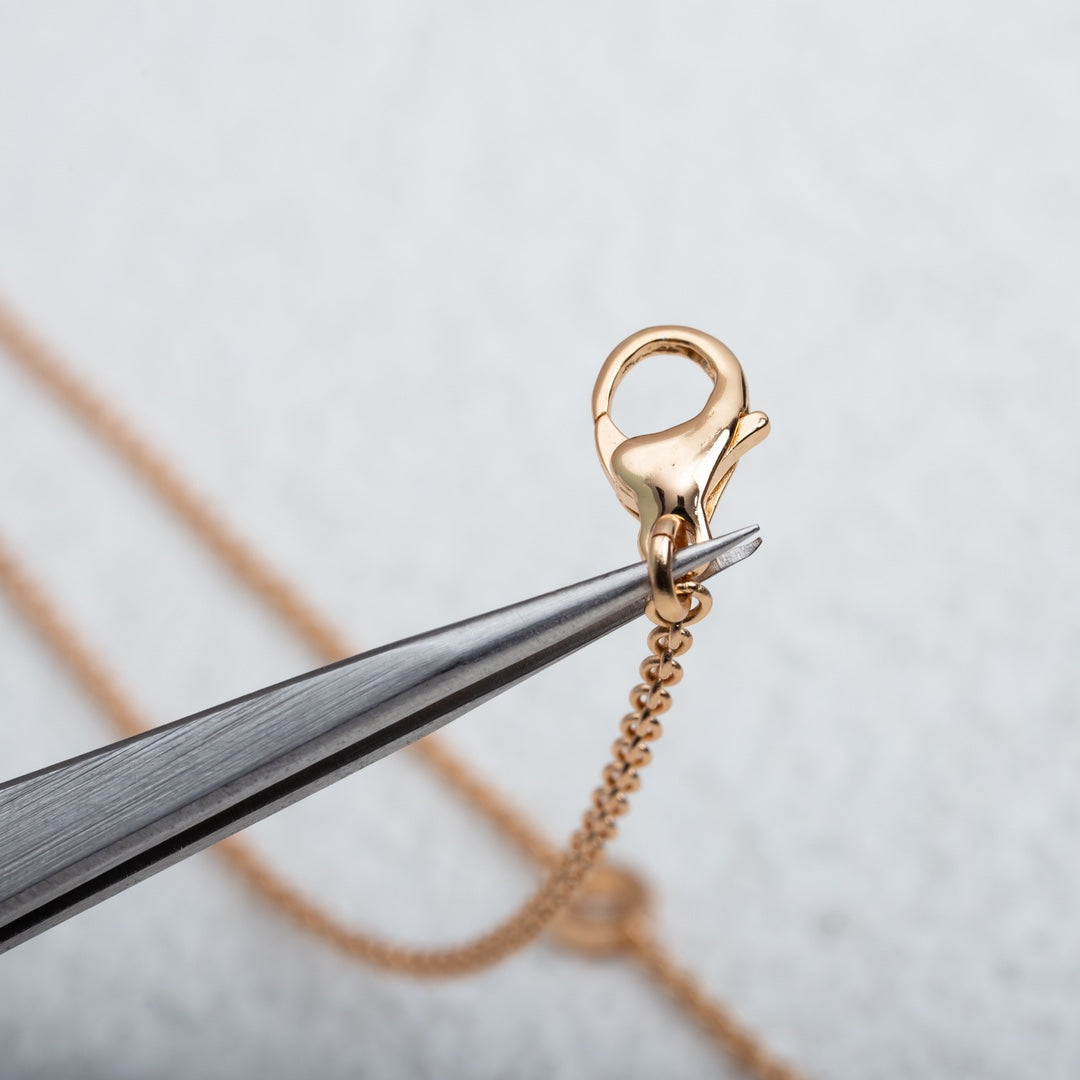 [Vicky]PARENTESI NECKLACE PINK GOLD