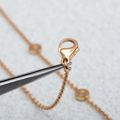 [Vicky]PARENTESI NECKLACE PINK GOLD DIAMOND