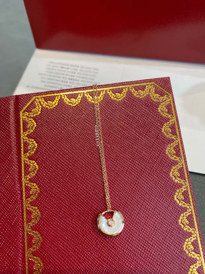 [Vicky]AMULETTE ROSE GOLD MOP NECKLACE