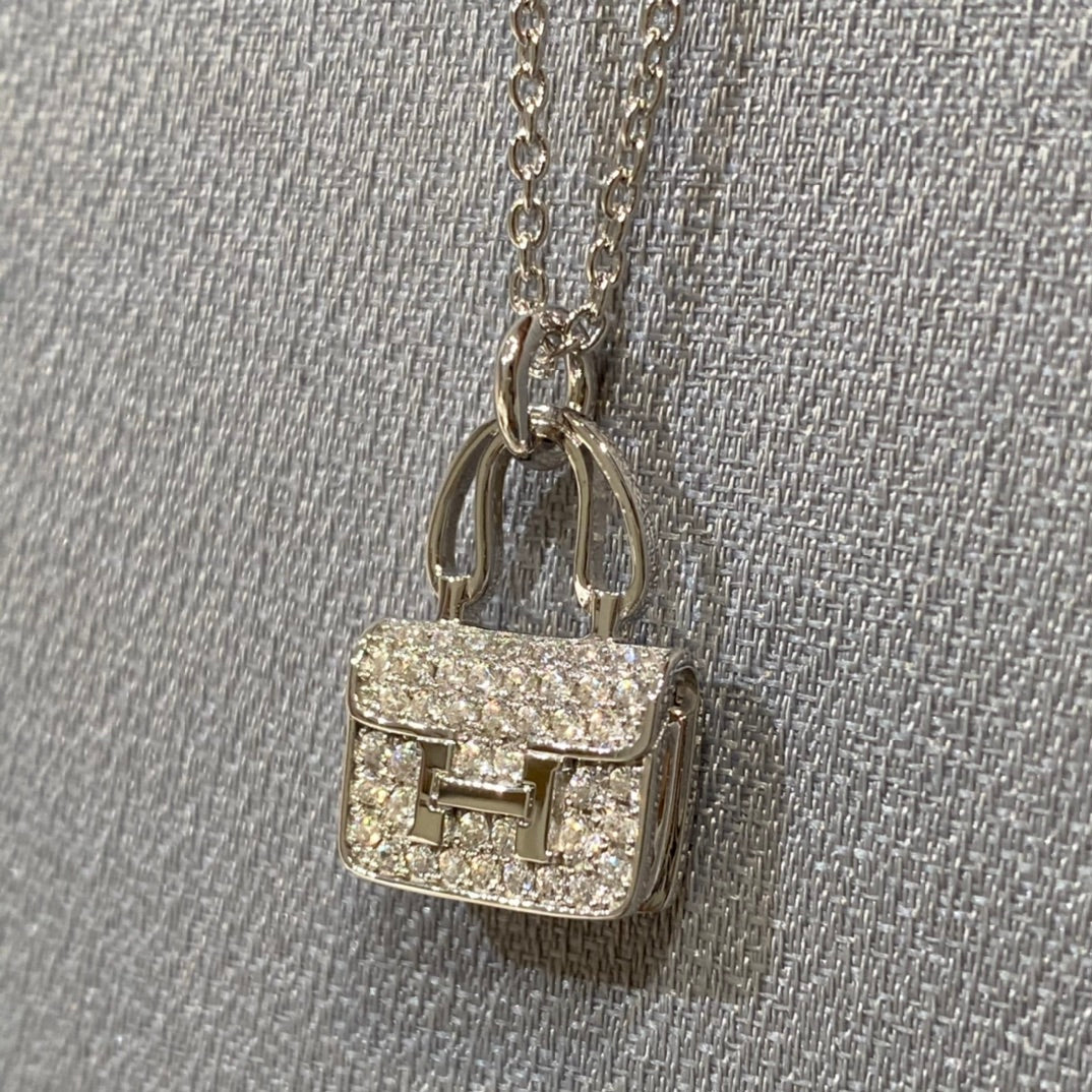 [Vicky]CONSTANCE PEDANT DIAMOND NECKLACE