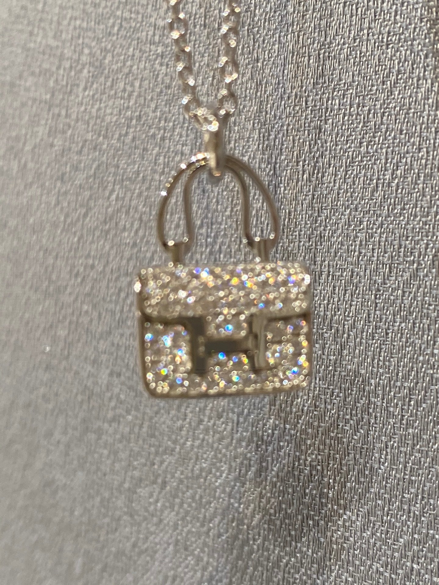[Vicky]CONSTANCE PEDANT DIAMOND NECKLACE