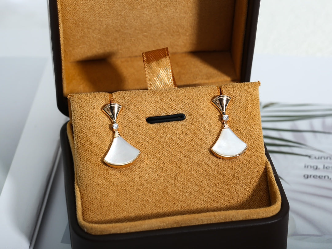 [Vicky]DREAM MOP PINK GOLD EARRINGS