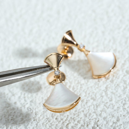 [Vicky]DREAM MOP PINK GOLD EARRINGS