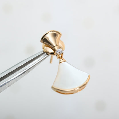 [Vicky]DREAM MOP PINK GOLD EARRINGS