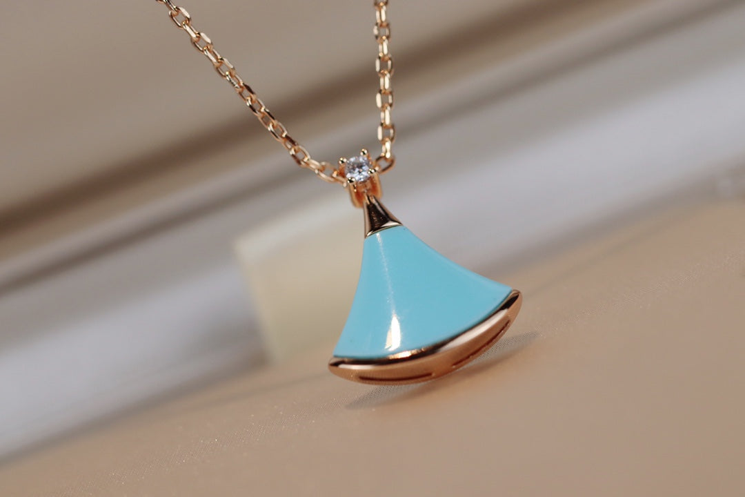[Vicky]DREAM NECKLACE TURQUOISE PINK GOLD