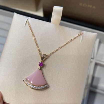 [Vicky]DREAM NECKLACE PINK OPAL