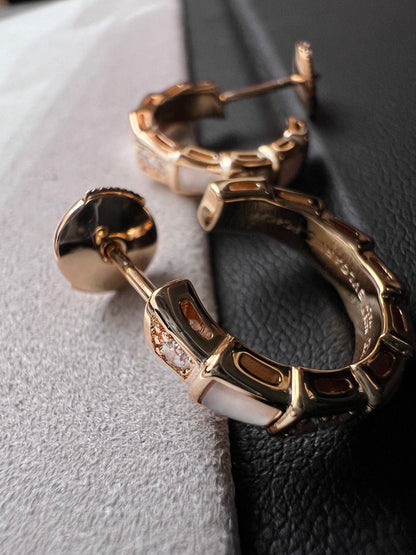 [Vicky]SERPENTI MOP PINK GOLD EARRINGS
