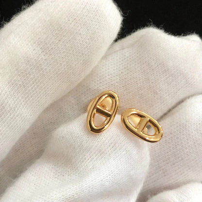 [Vicky]CHAINE SMALL EARRINGS GOLD AND SILVER