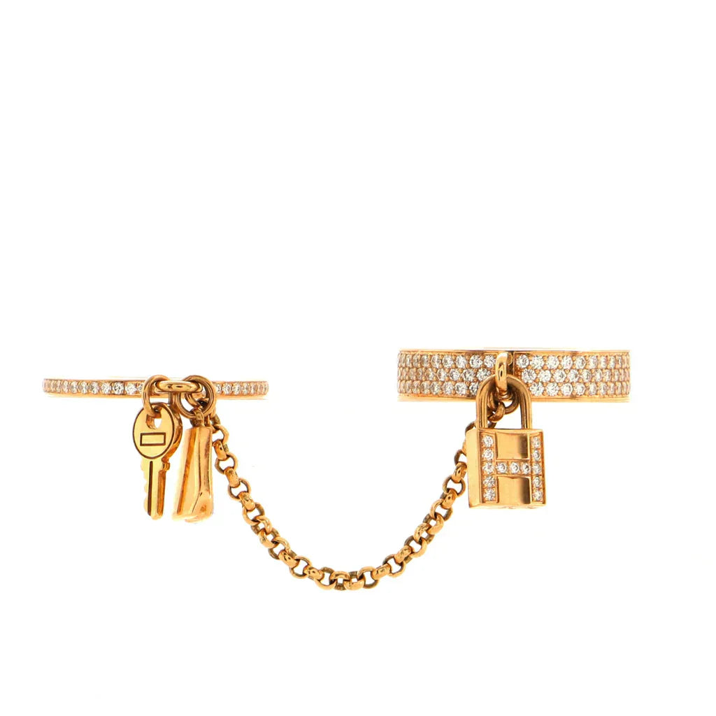 [Vicky]HM KELLY CLOCHETTE DOPPELRING MIT DIAMANTEN