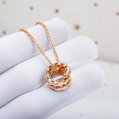 [Vicky]SERPENTI PINK GOLD NECKLACE DIAMOND