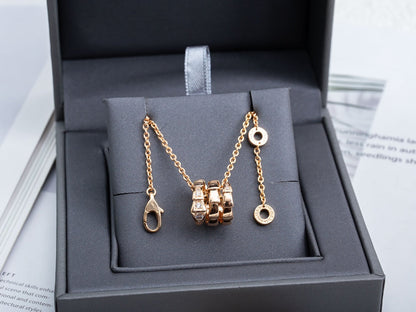 [Vicky]SERPENTI PINK GOLD NECKLACE DIAMOND
