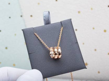 [Vicky]SERPENTI PINK GOLD NECKLACE DIAMOND
