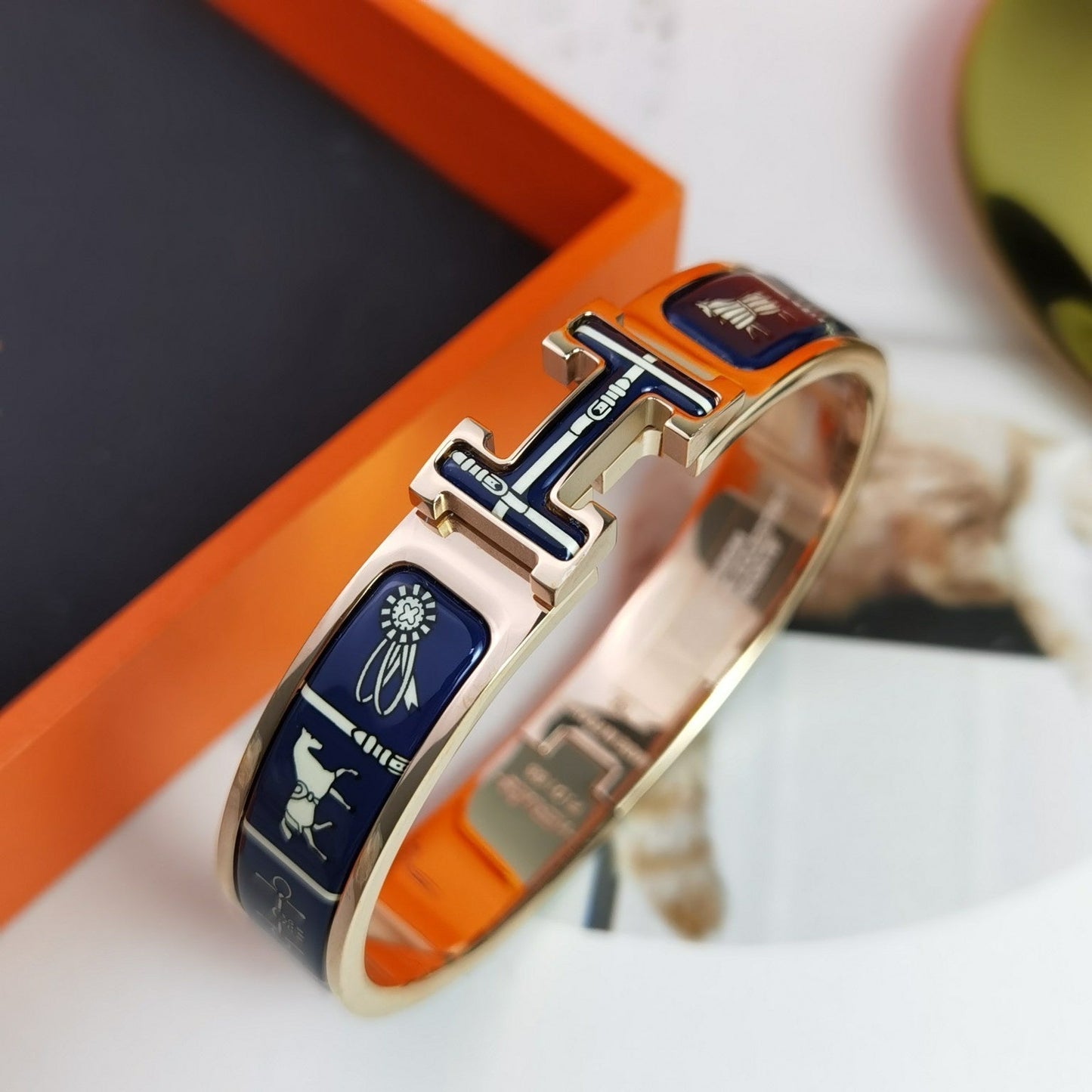 [Vicky]H COUVERTURES DARK BLUE BRACELET