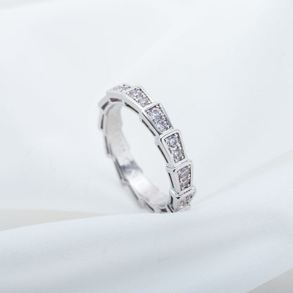 [Vicky]SERPENTI RING SILVER DIAMOND PAVED 3MM