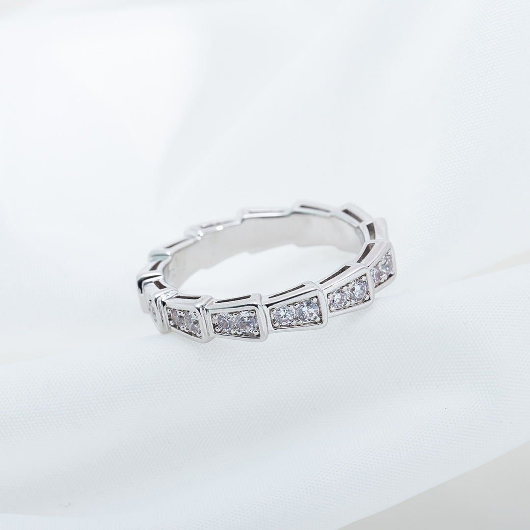 [Vicky]SERPENTI RING SILVER DIAMOND PAVED 3MM