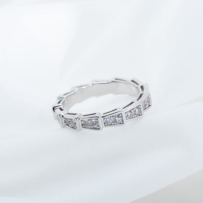 [Vicky]SERPENTI RING SILVER DIAMOND PAVED 3MM