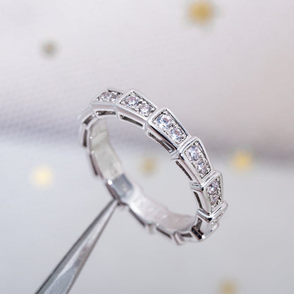 [Vicky]SERPENTI RING SILVER DIAMOND PAVED 3MM