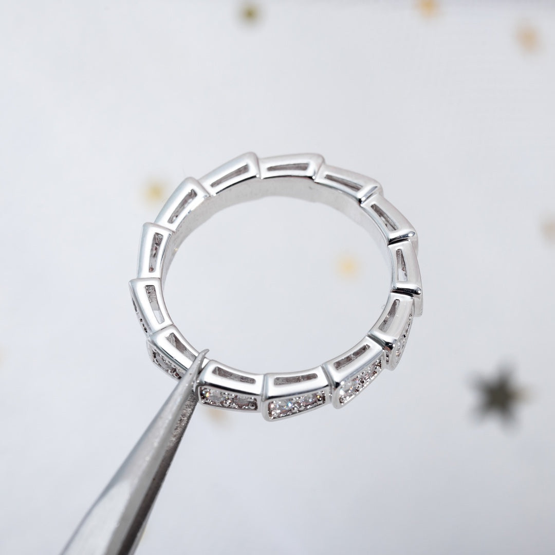 [Vicky]SERPENTI RING SILVER DIAMOND PAVED 3MM