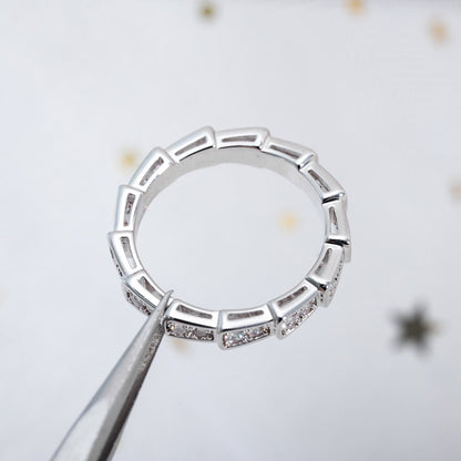 [Vicky]SERPENTI RING SILVER DIAMOND PAVED 3MM